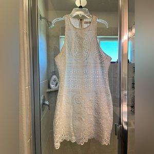 Form fitting white dress